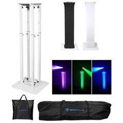 (1) Rockville White Adjustable Totem Stand For Yamaha MSR100 10″ Speaker