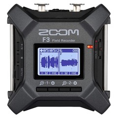 Zoom F3 Multitrack Portable Field Recorder w/ Card, Mount Plate & Cable Bundle