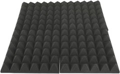 Gator GFW-ACPNL1212P Acoustic Foam Pyramid Panels 2″x12″x12″ 4-Pack Charcoal