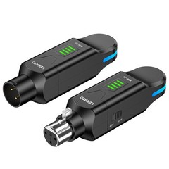 Professional Wireless XLR System 48V Phantom Power for Mic, 4 Channel, 100FT