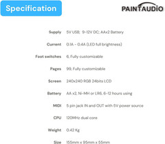 Paint Audio MIDI Captain MINI 6 Foot Controller Multi-Effects Keyboards Synthesi