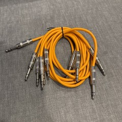 SEISMIC AUDIO New 6 PACK Orange 1/4″ TRS 3′ Patch Cables