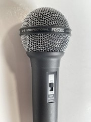 Fostex M-2 Moving Coil Unidirectional Microphone w/ 20ft Cord 600 Ohm Japan 80’s