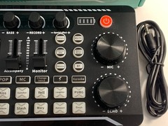 Live Sound Card Set Audio Mixer & Voice Changer Model F998 Black