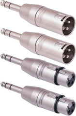 1/4 to XLR Adapter 4 Pack, 1/4″ TRS to XLR (2 Pair), 2Pcs Male to Male and 2Pcs
