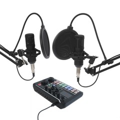 Professional Podcast Equipment Bundle Microphone Live Sound Card Audio Condenser