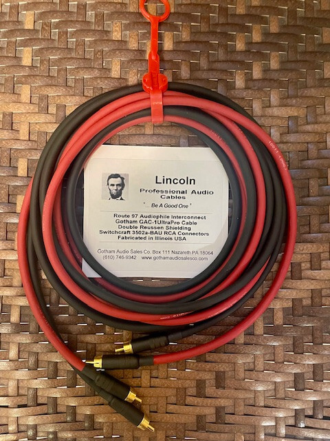 Lincoln Route 97 – GAC-1UltraPro RCA Interconnect Cable 1 meter Pair