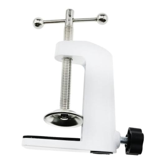 Universal C-Clamp Bracket Aluminum Alloy Adjustable Desk Lamp Holder White