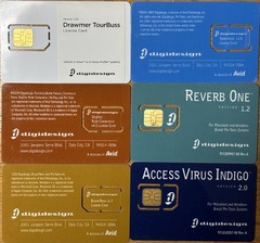 Lot of 6 Avid DigiDesign Plug in iLok Activation Card Reverb One Drawmer Virus