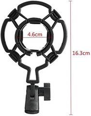 2 Pack Microphone Shock Mount Clip Universal Mic Shock Mounts Holder Anti-Vibrat