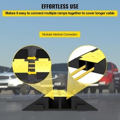 11000lbs Capacity Rubber Cable Protector – 3 Pack – Slip-proof & Modular Design