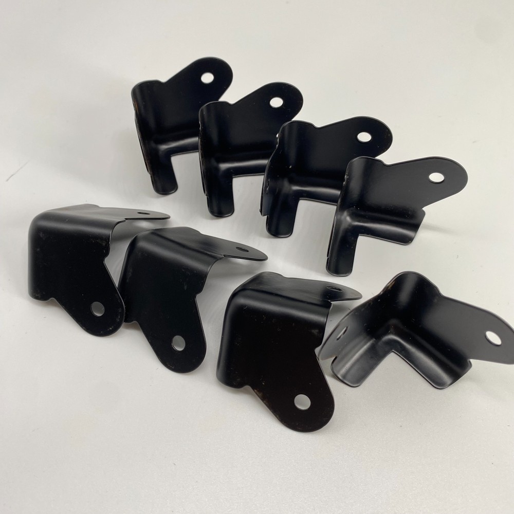 8 Pieces 2-Leg Metal Corners For Speaker Cabinet, Guitar Amplifier Case Black