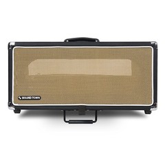 Sound Town Vintage 4U Amp Rack Case 12.5″ Depth Dust Cover Black(STVRC-4BK)