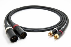 5Foot -Mogami 2534 Quad Stereo Pair (L, R) cables | Neutrik Gold RCA to XLR Male