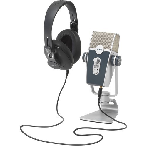 AKG Podcaster Essentials Kit ($310 VALUE!): Lyra USB Microphone and K371 Headset