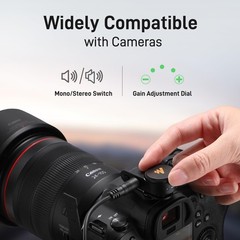 MAONO Wireless Lavalier Microphone for iPhone/Android/Camera/PC, Small, Black