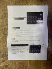 NEW * 4/8 channel stereo/mono line level / keyboard mixer 1/4″ TRS/TS
