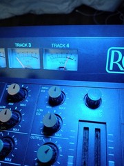 ROSS 4×4 4-Track Mixer Recorder Deck Cassette Player w/Power Supply and Case