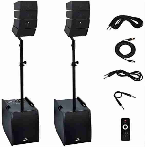 proreck 12-Inch 4000 Watt DJ/Powered PA Speaker System Combo Set