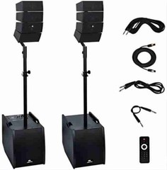 proreck 12-Inch 4000 Watt DJ/Powered PA Speaker System Combo Set