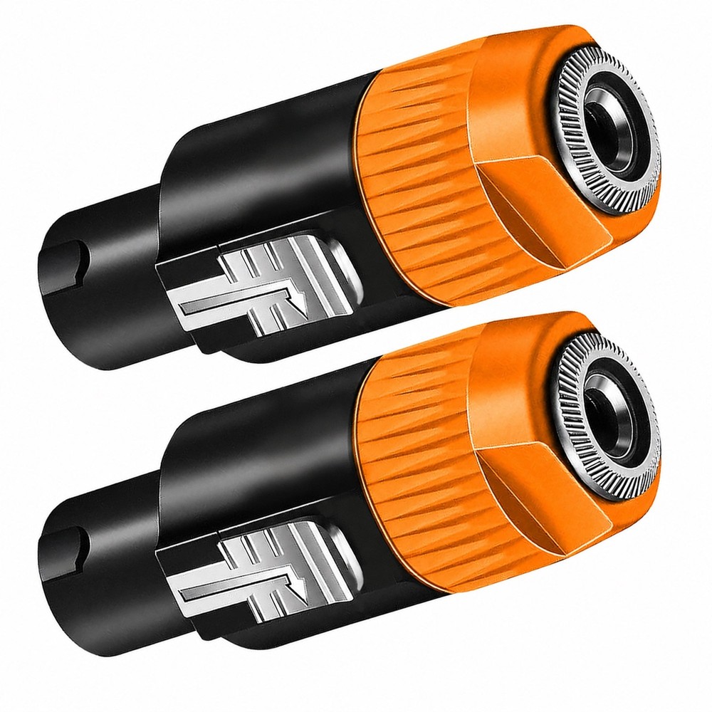 5 Core Speakon 1/4″ Female – Male Connectors Pair 4 Pole SpeakON Connector