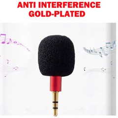 4PC Red Mini 3.5mm Jack Stereo Voice Mic Microphones Three Pole For Recorder