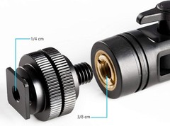 Saramonic SR-SMC1 Shotgun Microphone Mounting Bracket Clip w Cold Shoe + Threads