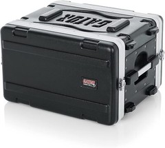 Gator Cases Lightweight Molded 6U Shallow Rack Case with Heavy Duty Latches