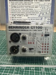 BEHRINGER /CT100 Cable Tester „XLR/TS, TRS phone/MIDI/TT/RCA cable comp. NEW