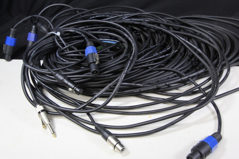 SPEAKER & MIC CABLE – SPEAKON TO SPEAKON, 1/4 TO SPEAKON, XLR TO XLR(01LE26CA)