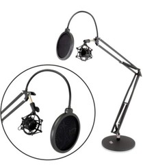🔥Pyle PMKSH24 Tabletop Suspension Mic Boom Stand – Anti-Vibration Shock Mount