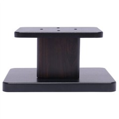 Black Walnut Speaker Stands for Bookshelf & Desktop, MDF/PVC, Pair