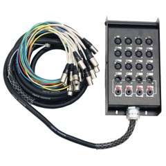 12 Channel 25 Foot XLR Snake Cable (XLR & 1/4″ TRS Returns) Stage Pro Audio DJ