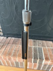 Vtg Atlas Sound Adjustable Boom Microphone Mic Stand Chrome Cast Base Soundolier