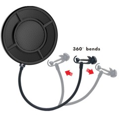 Professional Dual Layer Metal Grill Microphone Filter Anti-Spray Net Sing Audio