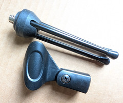 New Premium Mini 3/8″ Tripod Desktop Microphone Stand Clip Mics Collapsible Leg