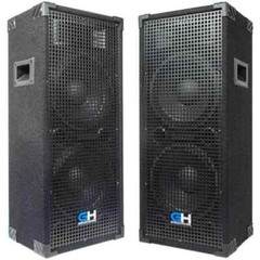 Pair of Passive Dual 10 Inch 2-Way PA/DJ Loudspeaker Cabinets – 1050 Watts