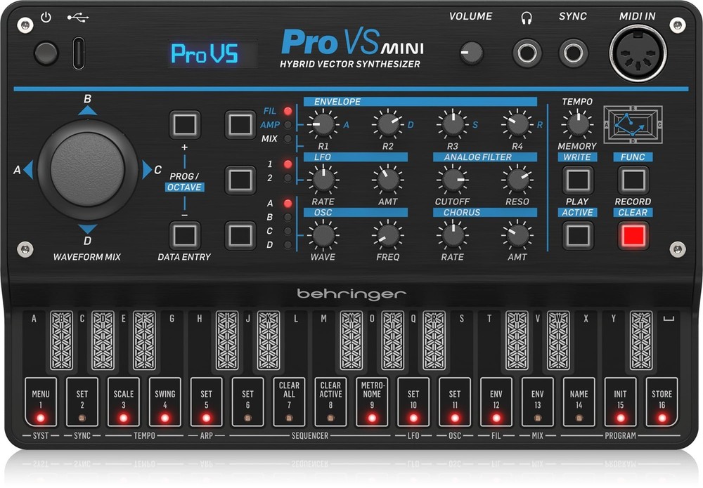 Behringer PRO VS MINI Portable 4-Voice Hybrid Synthesizer