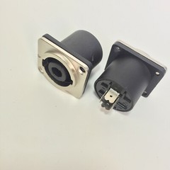 2 Pcs AFT NL4MP Female SpeakON Receptical for Speaker Connection W/ Metal Panel