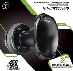 Timpano TPT-DH2000 PRO 2″ Exit Compression Driver Horn 450 Watts Max Power 8 Ohm
