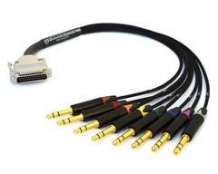 Premium DB25 to 1/4 TRS | Mogami W2932 | 65 FT (Black w/ Multicolored Boots)