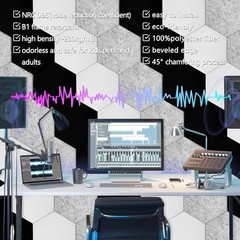 Eco-Friendly Sound Absorbing Panels – 18 Pack Ideal for Studios & Offices