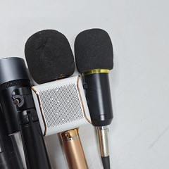 Lot of 10 Assorted Microphones – Untested, Signs of Use, Various Color and Model