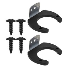 2Pcs Durable Microphone Hanger Hooks Black Silicone Iron for Mic Storage