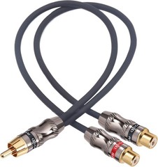 Devinal RCA Splitter, 1 Male to 2 Female Cable Adapter, Stereo Audio M-2F