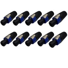 10PC NL4FX 4Pole Locking SpeakON Cable Connector Replacement for Neutrik NL4FC