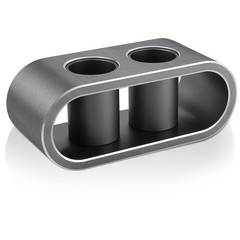 Metal Aluminum Alloy Desktop Microphone Holder Stand Base Wireless Brushed Gray