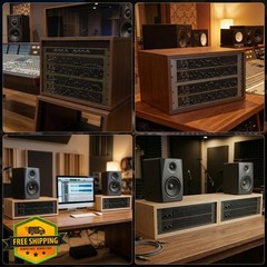 AcouZen 8U Natural Woodgrain Studio Rack
