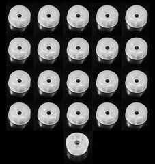 20 CLEAR ROUND RUBBER FEET BUMPERS – 1/2 H x 1 W -RADIO AMPS / US MADE