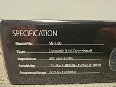 Maseco Arirang Dynamic Microphone Mi-3.6B Professional Microphone Brand New